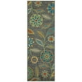 thumbnail image 1 of Maples Rugs Reggie Bohemian Floral Dark Grey Washable Hallway Runner Rug, 2' x 6', 1 of 7