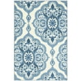 thumbnail image 1 of Maples Rugs Vivian Transitional Medallion Blue White Non Slip Indoor Area Rug, 3'4 x 5', 1 of 9