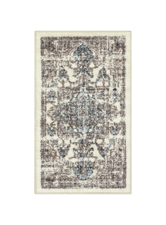 Maples Rugs Antique Border Traditional Indoor Accent Rug, Beige, 1'8" x 2'10"