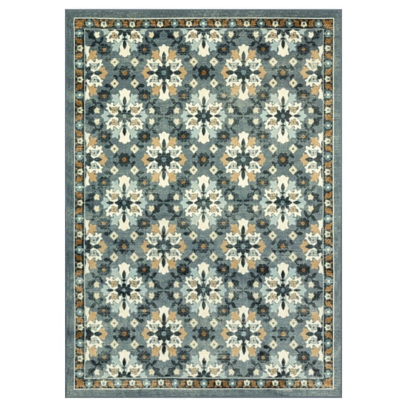 Maples Rugs Adeline Traditional Indoor Area Rug, 7' x 10', Blue