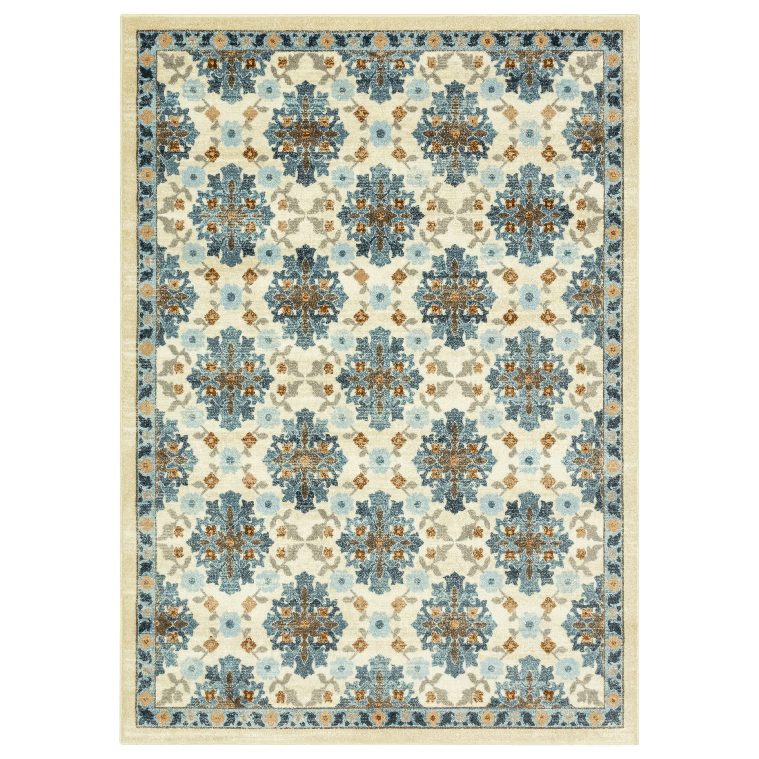 Maples Rugs Adeline Traditional Indoor Area Rug, 7' x 10', Tan ...