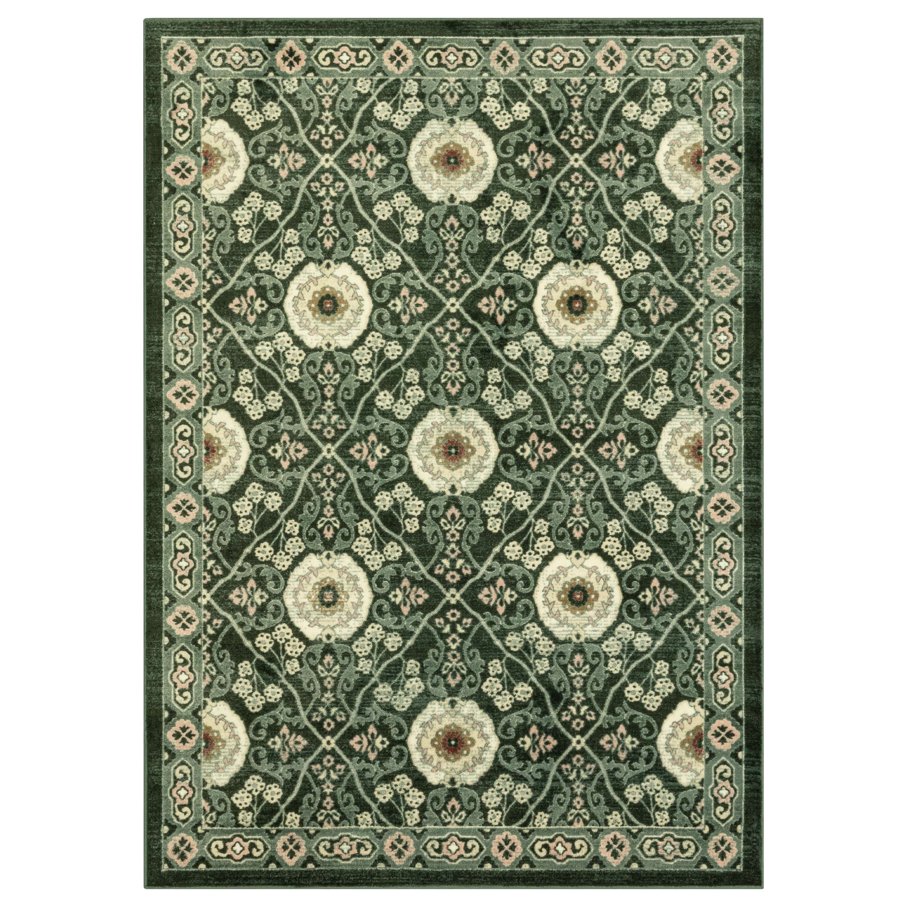 Maples Rugs Evita Traditional Indoor Area Rug, 7' x 10', Green