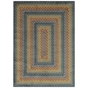 Maples Rugs Marion Bohemian Braided-Style Print Low Pile, Non-Slip, Pet-Friendly Indoor Rug, 5' x 7', Multi-Color