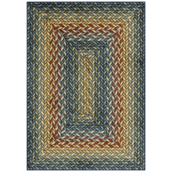 Maples Rugs Marion Bohemian Braided Multicolor Washable Entryway Area Rug, 2'6 x 3'10