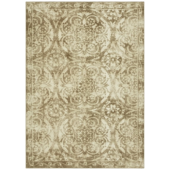 Maples Rugs Marisol Traditional Indoor Area Rug, 5' x 7', Tan