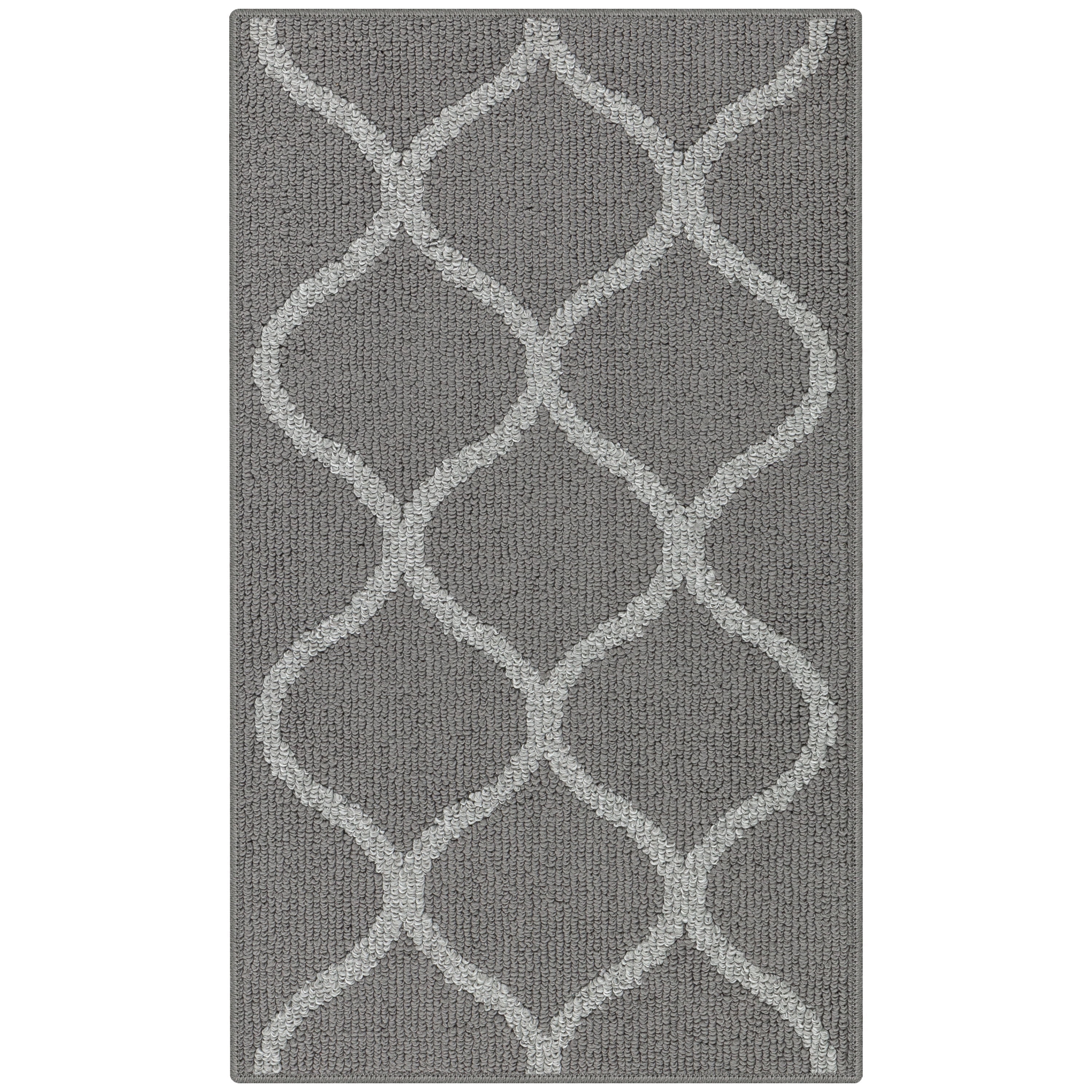 Maples Rugs - Rebecca Modern Geometric Washable Indoor Area Rugs, 1'8 x 2'10, Gray