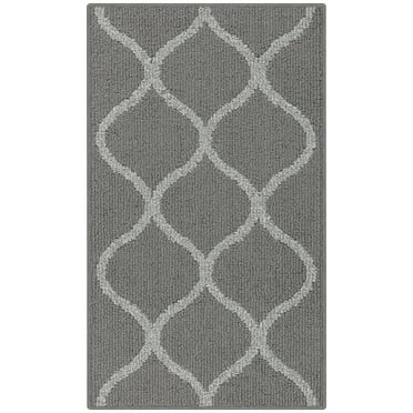 Maples Rugs - Rebecca Modern Geometric Washable Indoor Area Rugs, 1'8 x 2'10, Gray