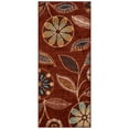 thumbnail image 1 of Maples Rugs Reggie Bohemian Floral Merlot Washable Hallway Runner Rug, 1'8 x 4', 1 of 6