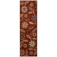 thumbnail image 1 of Maples Rugs Reggie Bohemian Floral Merlot Non Slip Hallway Runner Rug, 2'6 x 8', 1 of 6