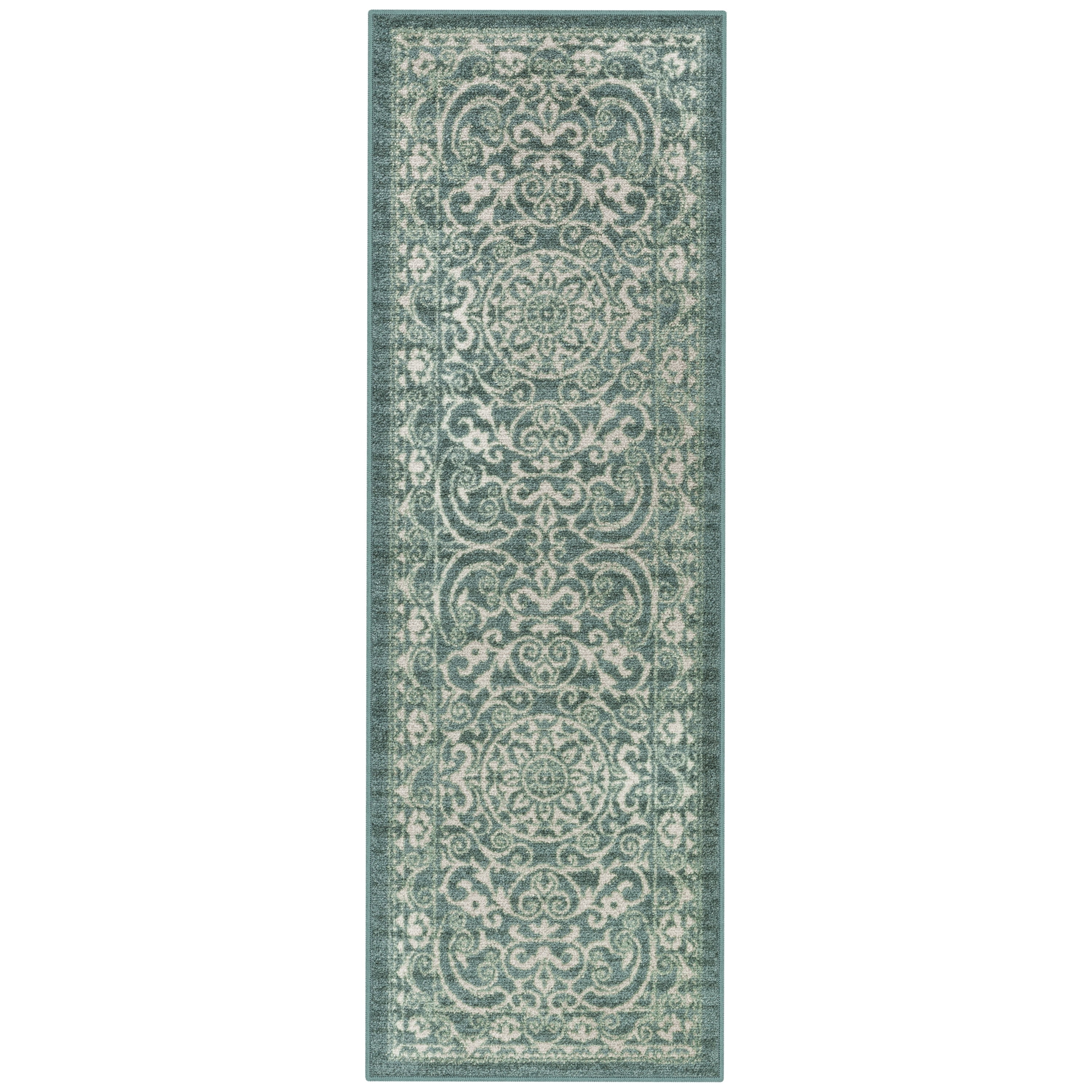 Maples Rugs Pelham Medallion Washable Kitchen Hallway Runner Rug for