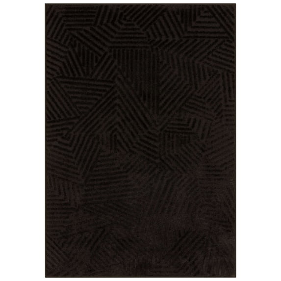 Maples Rugs Sansa Modern Geometric Indoor Area Rug, 7' x 10', Black