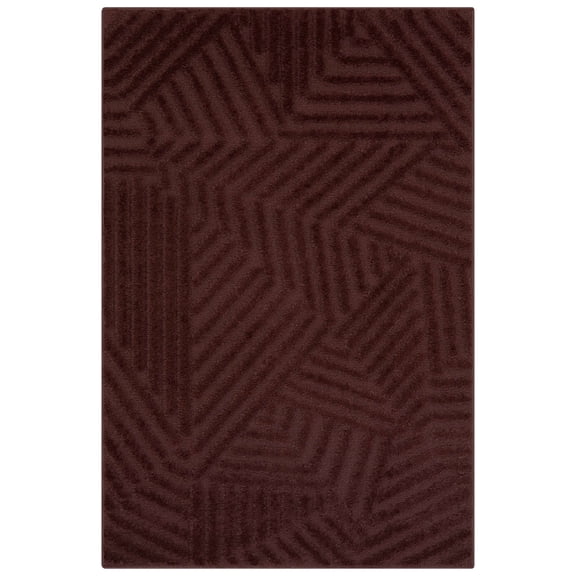 Maples Rugs Sansa Modern Geometric Indoor Washable Accent Rug, 30" x 46", Burgundy