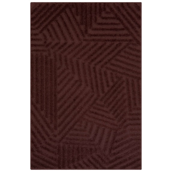 Maples Rugs Sansa Modern Geometric Indoor Washable Accent Rug, 30" x 46", Burgundy