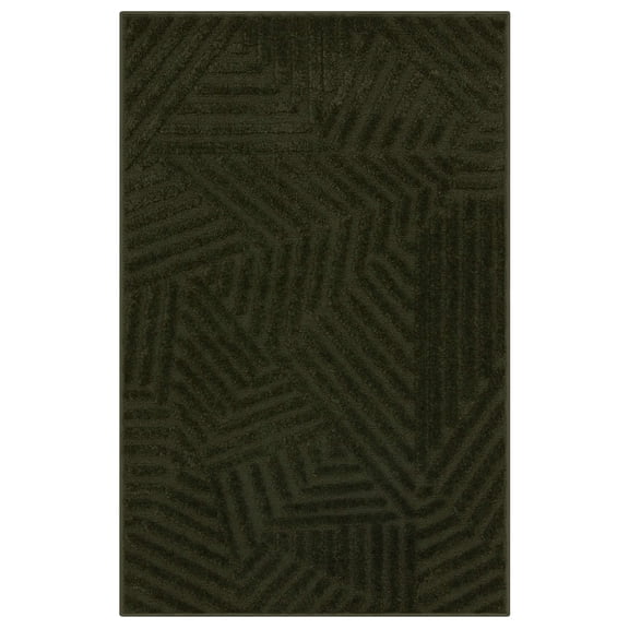 Maples Rugs Sansa Modern Geometric Indoor Washable Accent Rug, 30" x 46", Green