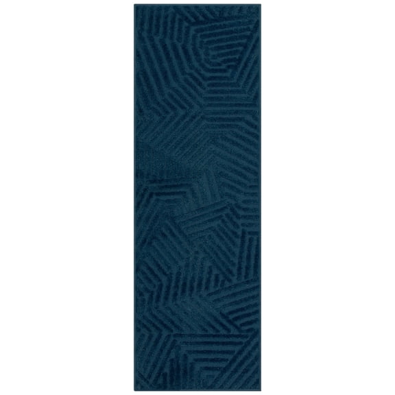 Maples Rugs Sansa Modern Geometric Indoor Washable Runner Rug, 2' x 6', Blue