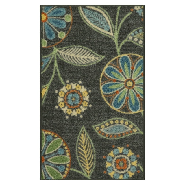 Maples Rugs Traditional Minerva Gray Multi Floral Indoor Accent Rug, 1'8"x2'10"