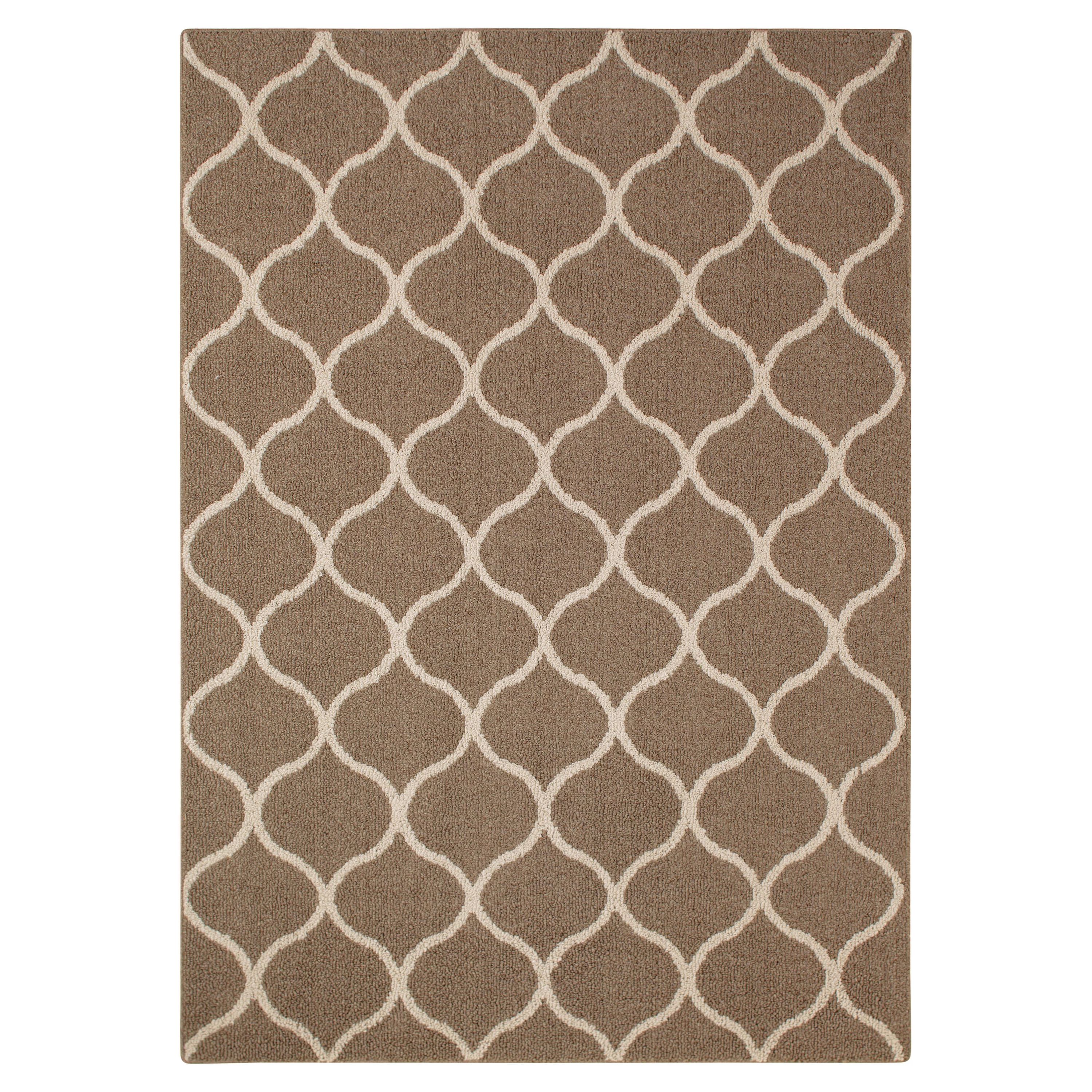 Maples Rugs Transitional Fretwork Café Tan Living Room Indoor Area Rug