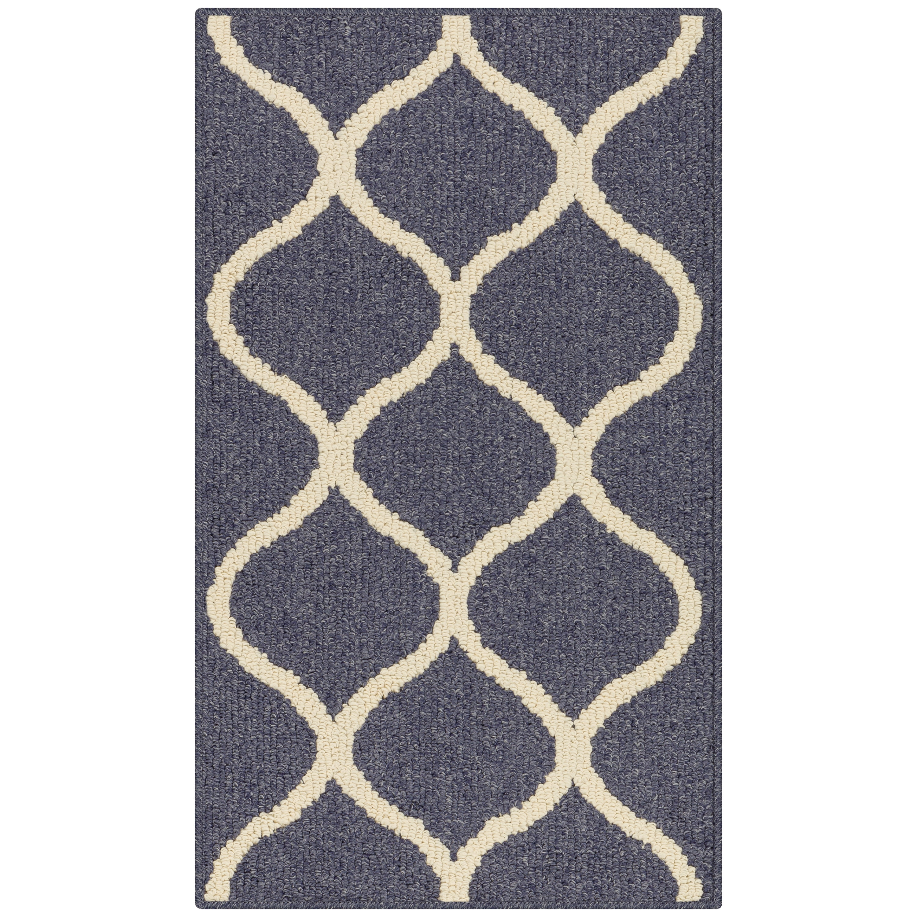 Maples Rugs Transitional Fretwork Indigo Blue Entryway Indoor Accent