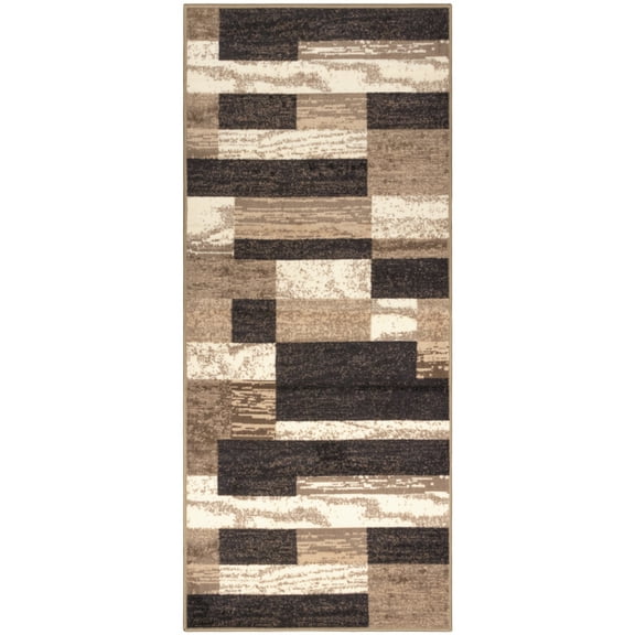 Maplewood Contemporary Patchwork Non-Slip Area Rug