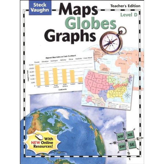 Pre-Owned Steck-Vaughn Maps, Globes, Graphs: Teacher's Guide Level D Level D 2004 (Paperback) 0739891103 9780739891100