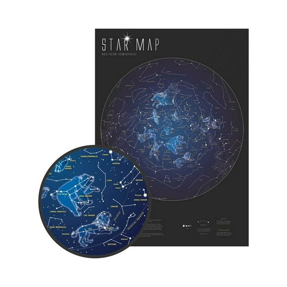 Maps International Glow in the Dark Star Map, 33" x 23"