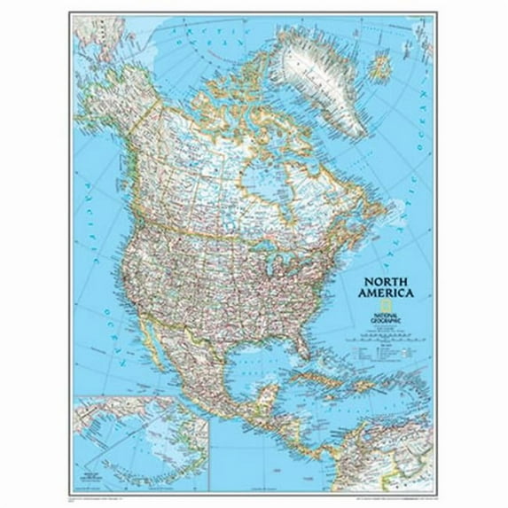 Maps North America Wall Map 24 X 30