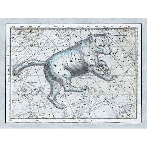 Maps of the Heavens: Ursa Major - The Great Bear Poster Print by Alexander Jamieson (9 x 12)