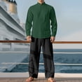thumbnail image 1 of Maqroz 2 Piece Lounge Set for Men Long Sleeve Button Down Shirt with Long Pants Soft Loungewear Comfortable Nightwear Casual Dailywear, 1 of 6