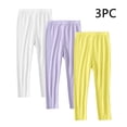 thumbnail image 1 of Maqroz 3 Pieces Girls Leggings High Waisted Stretchy Soft Cotton Tummy Control Yoga Pants Athletic Gym Trousers 2-13 Years, 1 of 9