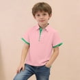 thumbnail image 1 of Maqroz Boys Short Sleeve Button Down Shirt Classic Lapel Collar Soft Breathable Relaxed Casual Shirts for Back To School Wear Size 11-12 Years, 1 of 6