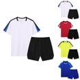 thumbnail image 1 of Maqroz Boys Short Sleeve Crewneck Soccer Jersey and Athletic Shorts Quick Dry Summer Match Set 5-15 Years, 1 of 5