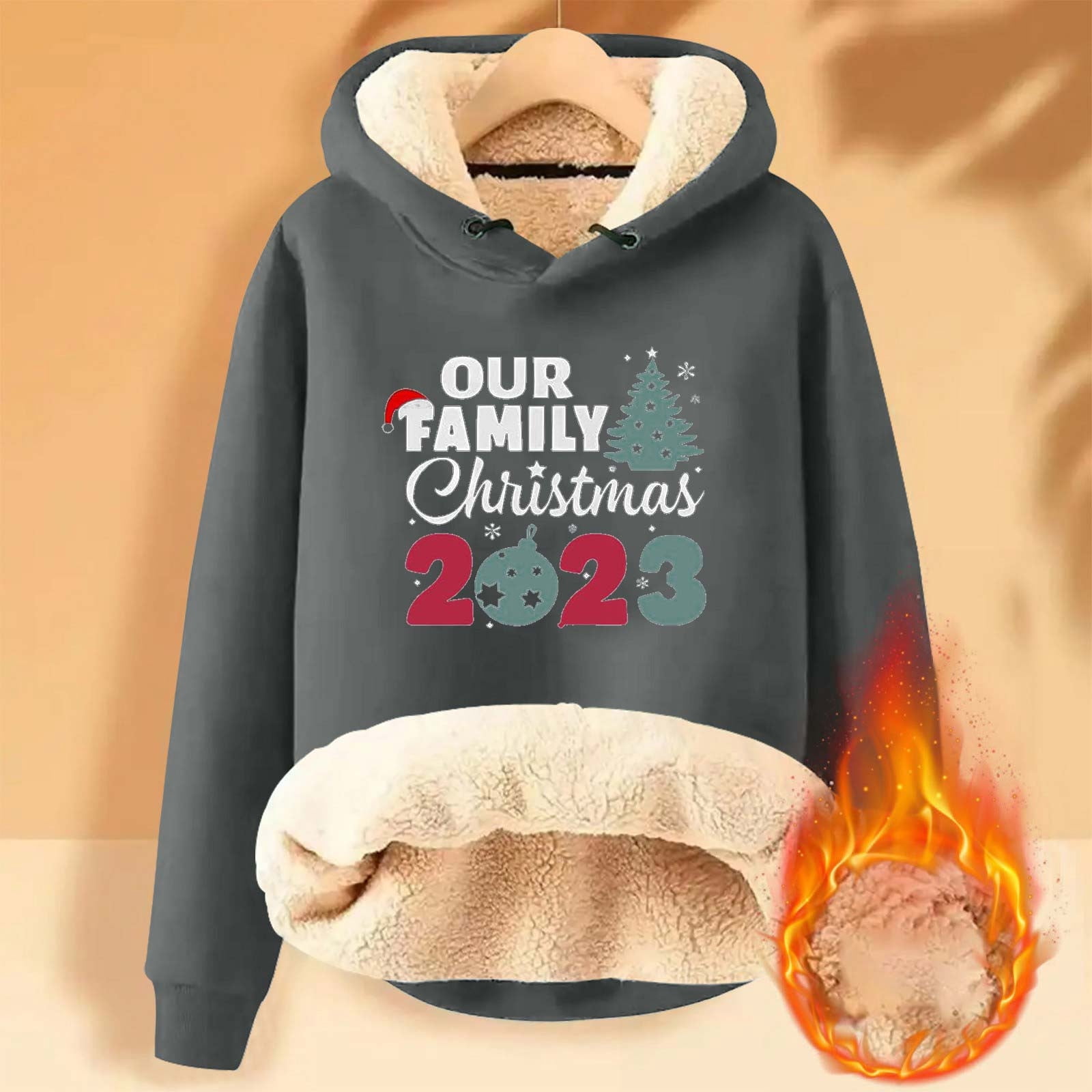 Maqroz Clearance Items Zip Up Hoodies for Women Christmas Blouses Plus