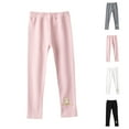 thumbnail image 1 of Maqroz Girls Leggings Cotton Soft Bear Print Elastic Waist Stretchy Casual Winter Warm Trousers School Bottoms, 1 of 9