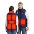 thumbnail image 1 of Maqroz Heated Down Vest for Men and Women Fashion Print Vests 3-Levels 8 Heating Zones Jacket Plus Size Padded Jackets Rechargeable Solid Color Sleeveless Outerwear with Pockets, 1 of 8