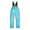 thumbnail image 1 of Maqroz Kids Snow Bibs Waterproof Insulated Snow Pants Windproof Warm Ski Bib Overalls for Boys and Girls Warm Snowboarding Pants, Sizes 8-16, Light Blue, 1 of 3