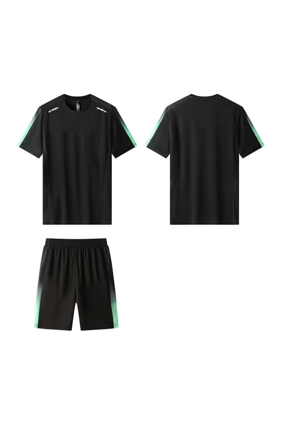 Men's Summer 2-Piece Set Casual Short Sleeve T-Shirt and Shorts Athletic Tracksuit Lightweight Breathable Loungewear for Daily Wear