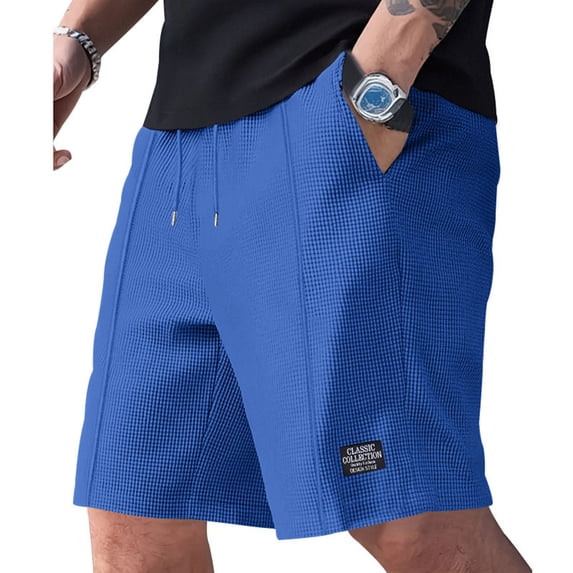Maqroz Mens Classic Collection Shorts Solid Color Lightweight Breathable Short Pants Casual Loose Trendy Summer Clothing 2026 With Drawstring Waist & Pockets