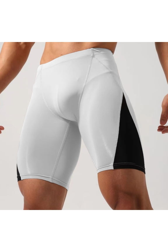 Mens Compression Shorts Athletic Base Layer Workout Running Tights Gym Active Spandex Sports Underwear Performance Trunks for Weightlifting Cycling Cross Training