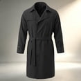 thumbnail image 1 of Maqroz Mens Double Breasted Trench Coat Mid Length Classic Lapel Collar Fall Winter Windbreaker Outerwear Casual Business Overcoat with Waist Belt, (Black,XXL), 1 of 8