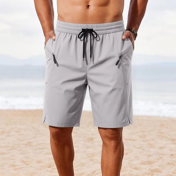 Maqroz Mens Hiking Shorts Golf Activewear Quick Dry Zippered Pockets Outdoor Utility Summer Fishing Climbing Trekking Elastic Waist Breathable Sport Bottoms Trail Adventure