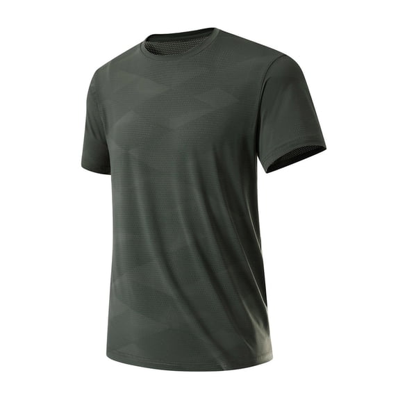 Maqroz Mens Sun Protection T-Shirt Plus Size UPF 50+ UV Short Sleeve Crew Neck Athletic Workout Top Lightweight Moisture Wicking Quick Drying Hiking Fishing Tee