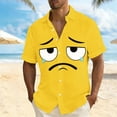 thumbnail image 1 of Maqroz Shirts for Men Short Playful Prints Top Short Sleeve Button Down Shirt Lightweight Funny Casual Loose Top for Summer, 1 of 5