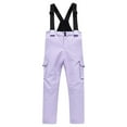 thumbnail image 1 of Maqroz Snow Bibs Kids Waterproof Insulated Winter Bib Overalls for Girls and Boys Youth Outdoor Ski Bib Kids Jumpsuits Breathable Thicken Snowsuit, Sizes 8-16, Purple, 1 of 2