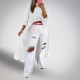 thumbnail image 1 of Maqroz Sun Protection Shirt for Women High Neck Back Zipper UPF 50+ UV Loose Fit Rash Guard Long Sleeve Cover Up High Low Hem Fashion Tops White L, 1 of 8
