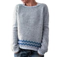 thumbnail image 1 of Xdegoge Womens Knit Sweater Wool Blend Christmas Vintage Warm Oversized Crewneck Pullover Cozy Holiday Winter Sweaters Outerwear, 1 of 4
