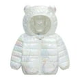 thumbnail image 1 of Maqroz Toddler Winter Coat Warm Girls Boys Puffer Jacket with Hood Sparkling Lightweight Full Zip Cozy Quilted Coat Thermal Hooded Down Jackets with Pockets Cold Weather Outfits, Sizes 12M-5T, 1 of 4