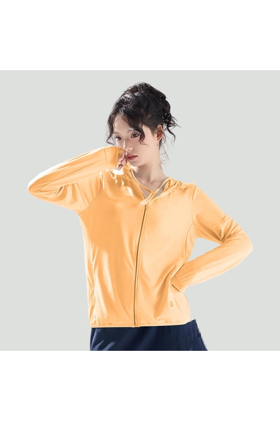 UPF 50+ Sun Protection Hoodie Women Full Zip UV Jacket with Face Cover Mask Lightweight Outdoor Hiking Fishing Shirt Long Sleeve Windbreaker with Side Pockets
