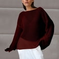 thumbnail image 1 of Maqroz Women's Sheer Long Sleeve Tops Sun Protection Crew Neck Casual Beach Cover Up See Through Mesh Blouse Long Sleeve Lightweight Pullover Layer Shirt Wine M, 1 of 4