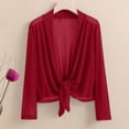 thumbnail image 1 of Maqroz Women's Sun Protection Cardigans Lightweight UPF 50+ Cropped Tops Long Sleeve Open Front Cardigan Stretch Fall Outfits Fashion Clothes Wine XXL, 1 of 9