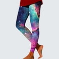 thumbnail image 1 of Maqroz Women's Galaxy Print High Waisted Yoga Leggings, Colorful Nebula Space Pattern Tights for Running Pilates Dance, Stretchy Full Length Athletic Pants, 1 of 5